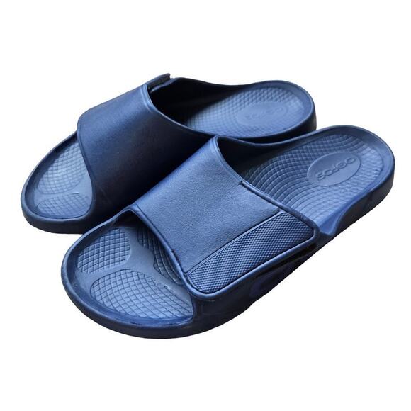 OOFOS Mens Ooahh Blue Slides Size 12 main image 4